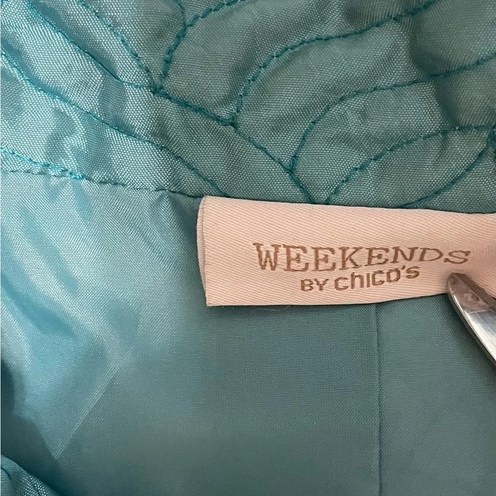 Chico's Teal Quilted Vest